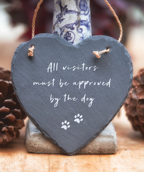 All Visitors - Funny Pet Slate Heart